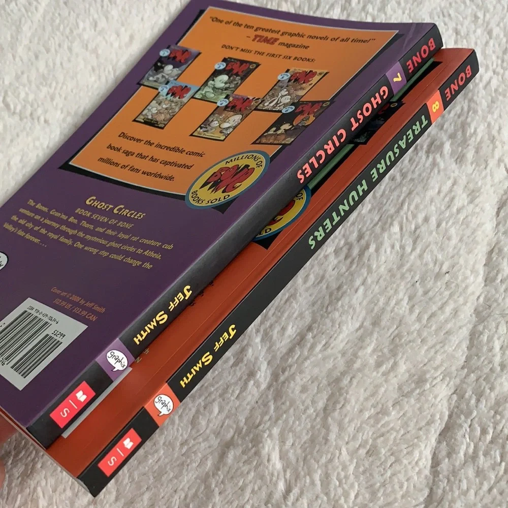 2 NEW books BONE by Jeff Smith Treasure Hunters & Ghost Circles